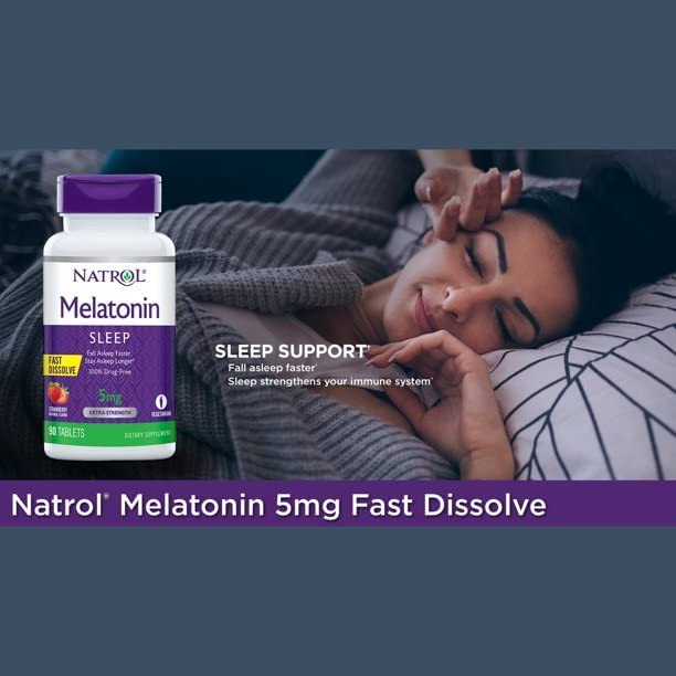 Melatinin NATROL - Fast Dissolve sabor morango 5mg