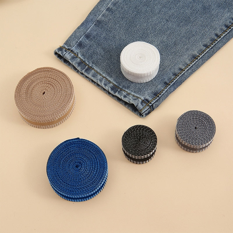 Self-Adhesive Pants Paste Iron on Pants Mouth Edge Shorten Repair Pants for Clothing and Jean Pants Apparel DIY Sewing Fabric