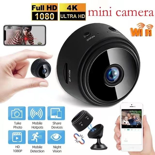 Mini câmera wi-fi 1080, gravador de voz sem fio, versão de vigilância por vídeo ip, versão noturno, micro p, hd