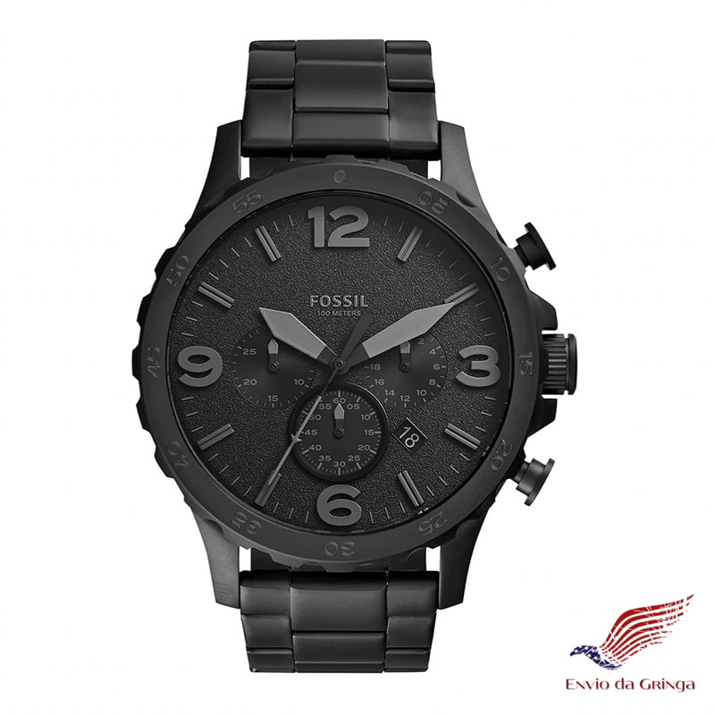 Relogio Fossil Chronograph Black Stainless Steel Watch (JR1401)⌚️ (PRODUTO IMPORTADO 100% ORIGINAL)